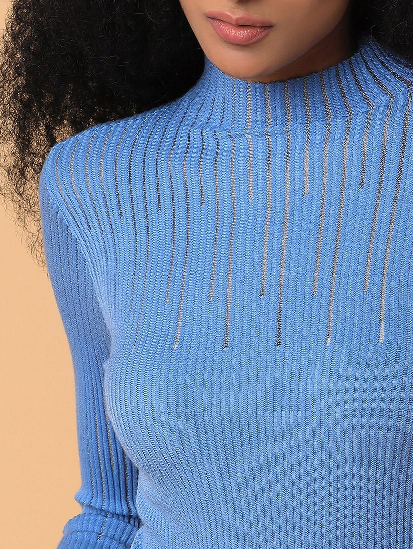 blue solid regular top - 21387480 - Standard Image - 6