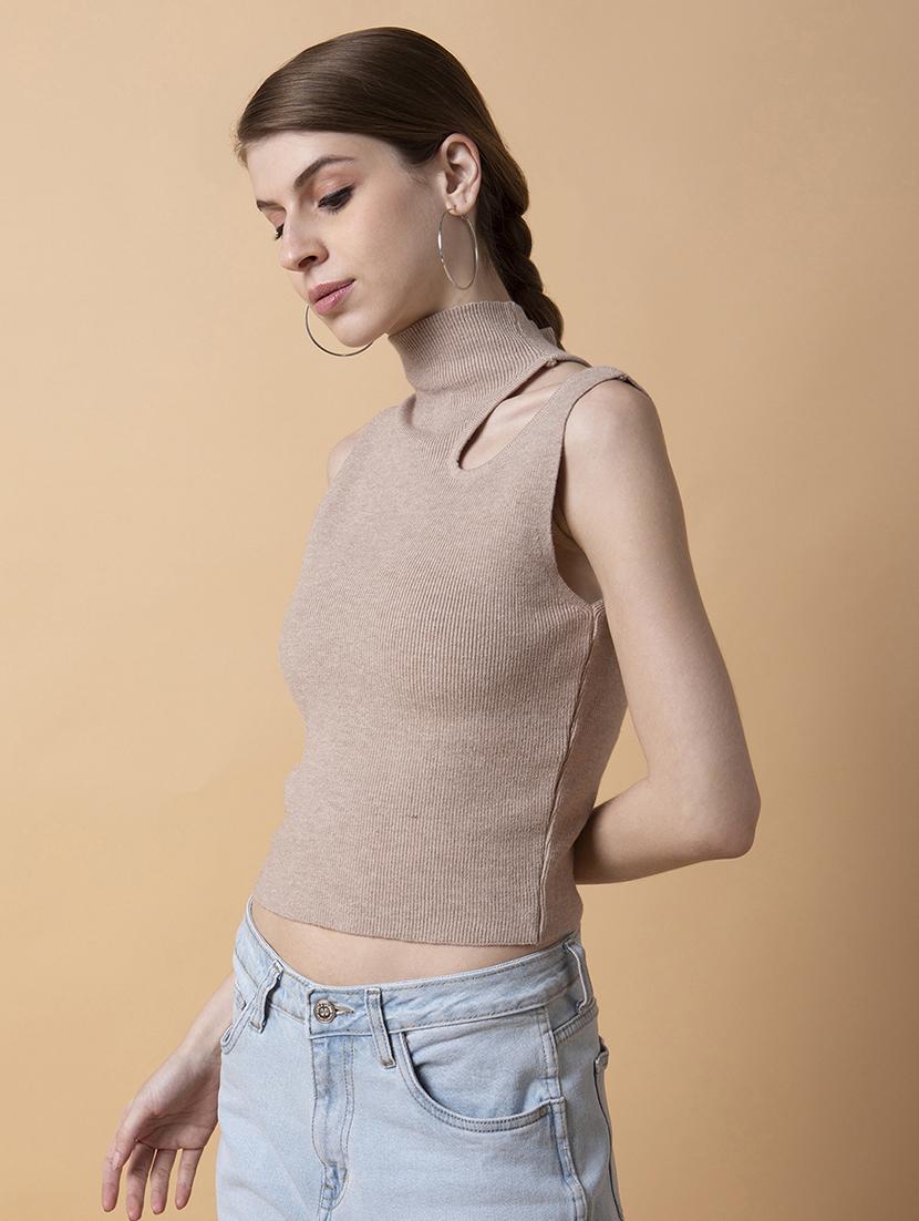 beige acrylic regular top - 21387490 - Standard Image - 1