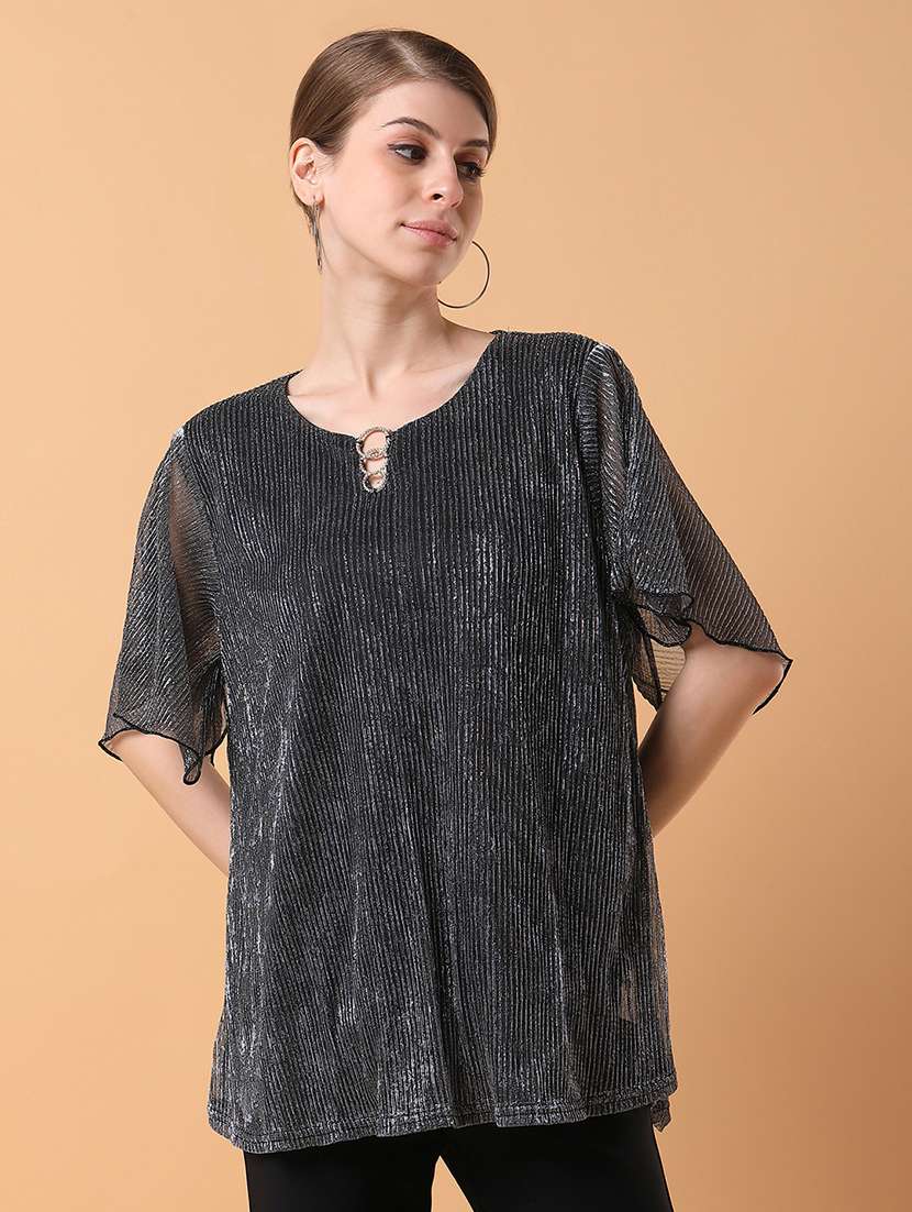 black nylon regular top - 21387503 - Zoom Image - 0