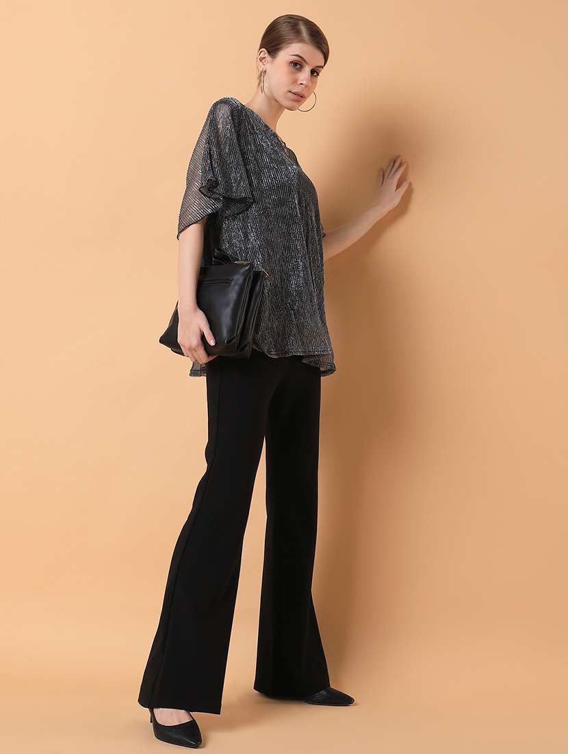 black nylon regular top - 21387503 - Standard Image - 4