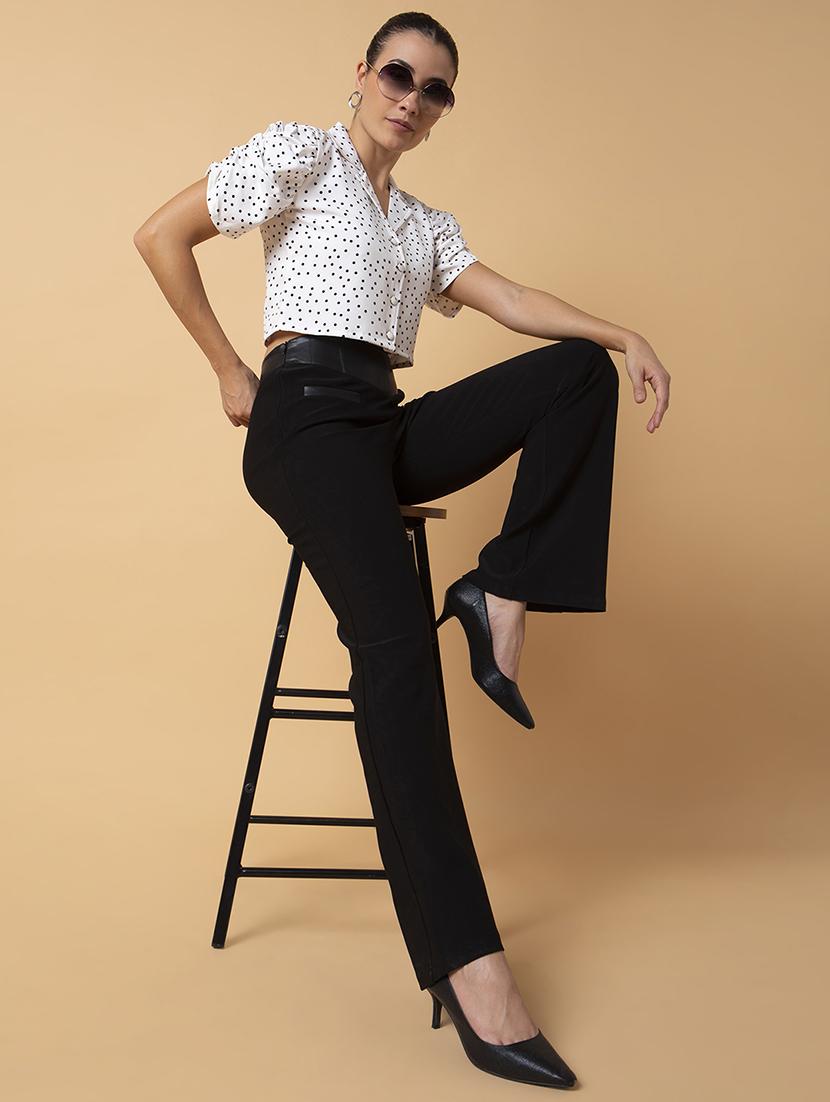 white polka dot crop top - 21387508 - Standard Image - 4