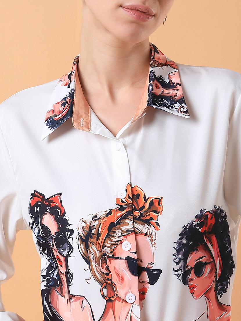 women graphic print crop shirt - 21387567 - Standard Image - 6