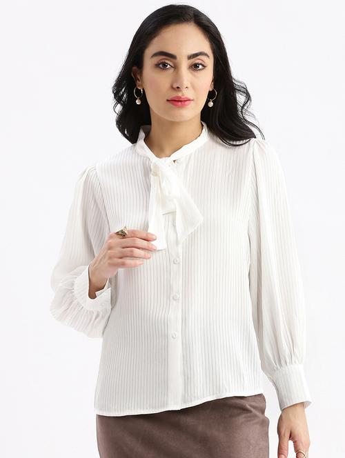 women white georgette regular shirt - 21387617 -  Standard Image - 0
