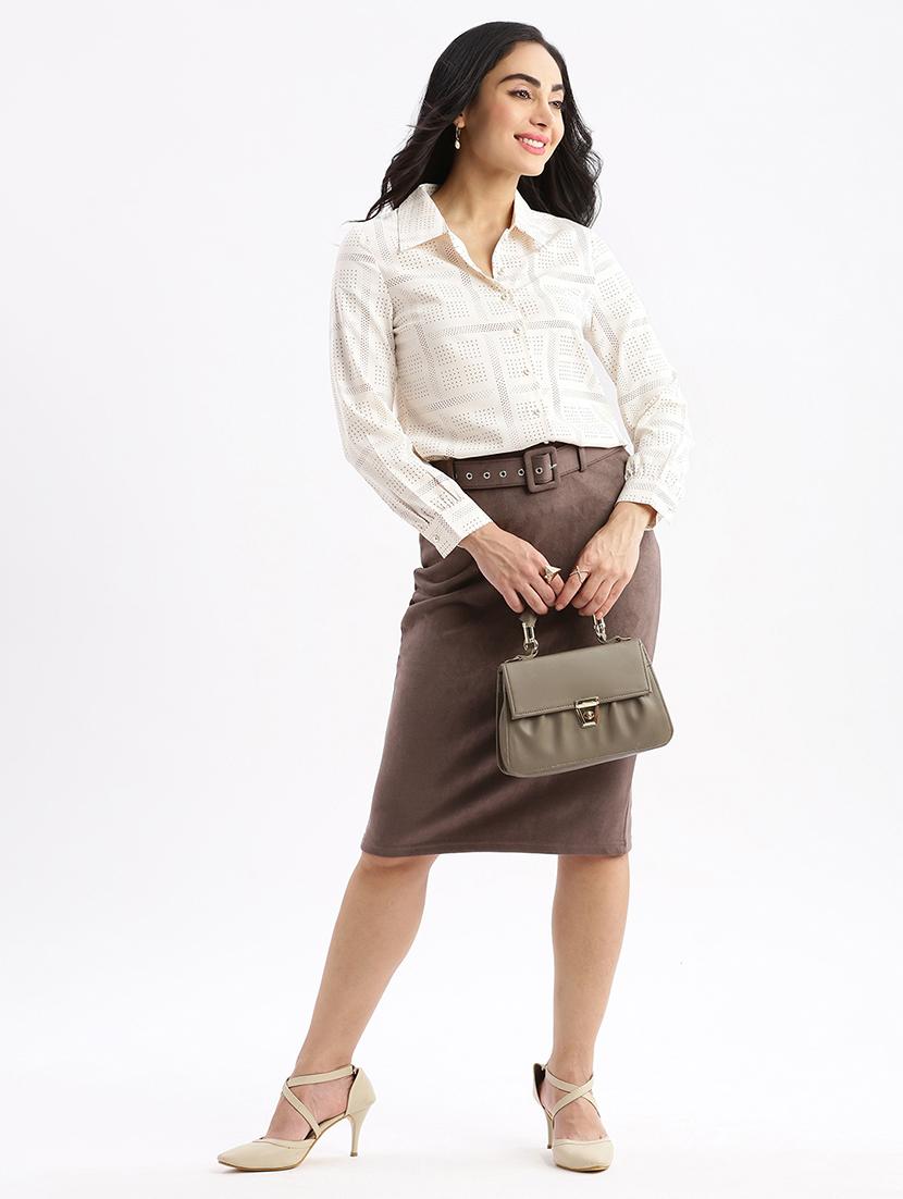cream printed regular shirt - 21387638 - Standard Image - 4