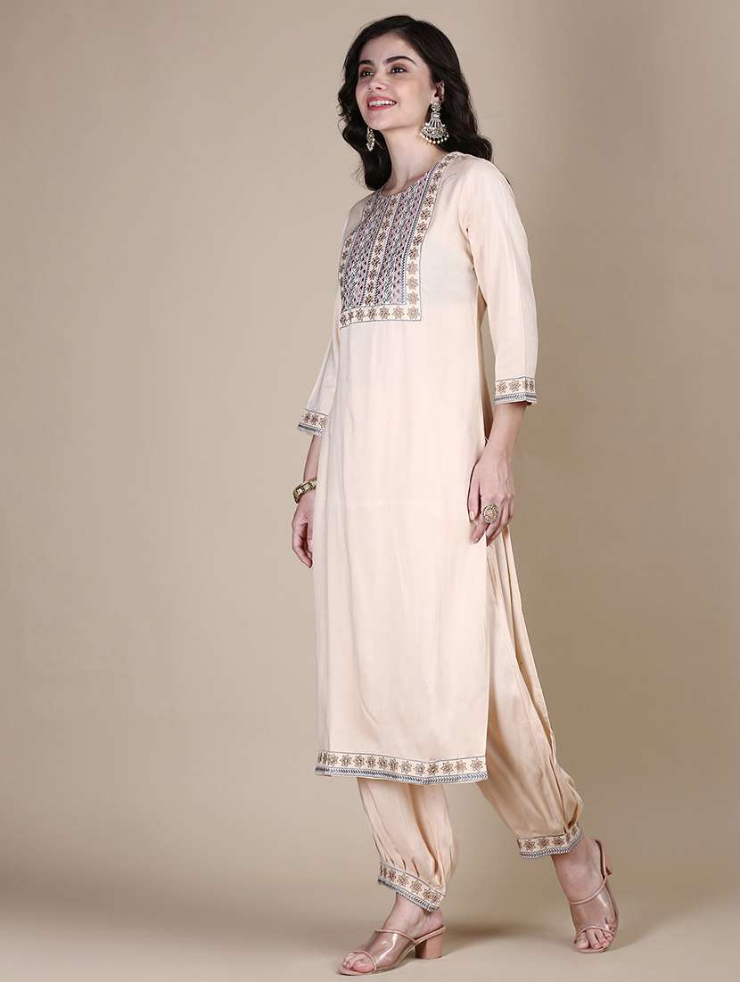 women embroidered kurta salwar set with dupatta - 21387673 -  Standard Image - 1