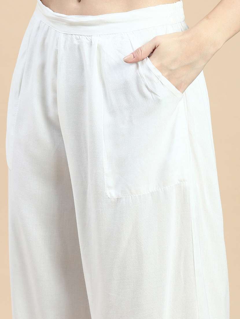 women white embroidered kurta salwar set with dupatta - 21387689 -  Standard Image - 6