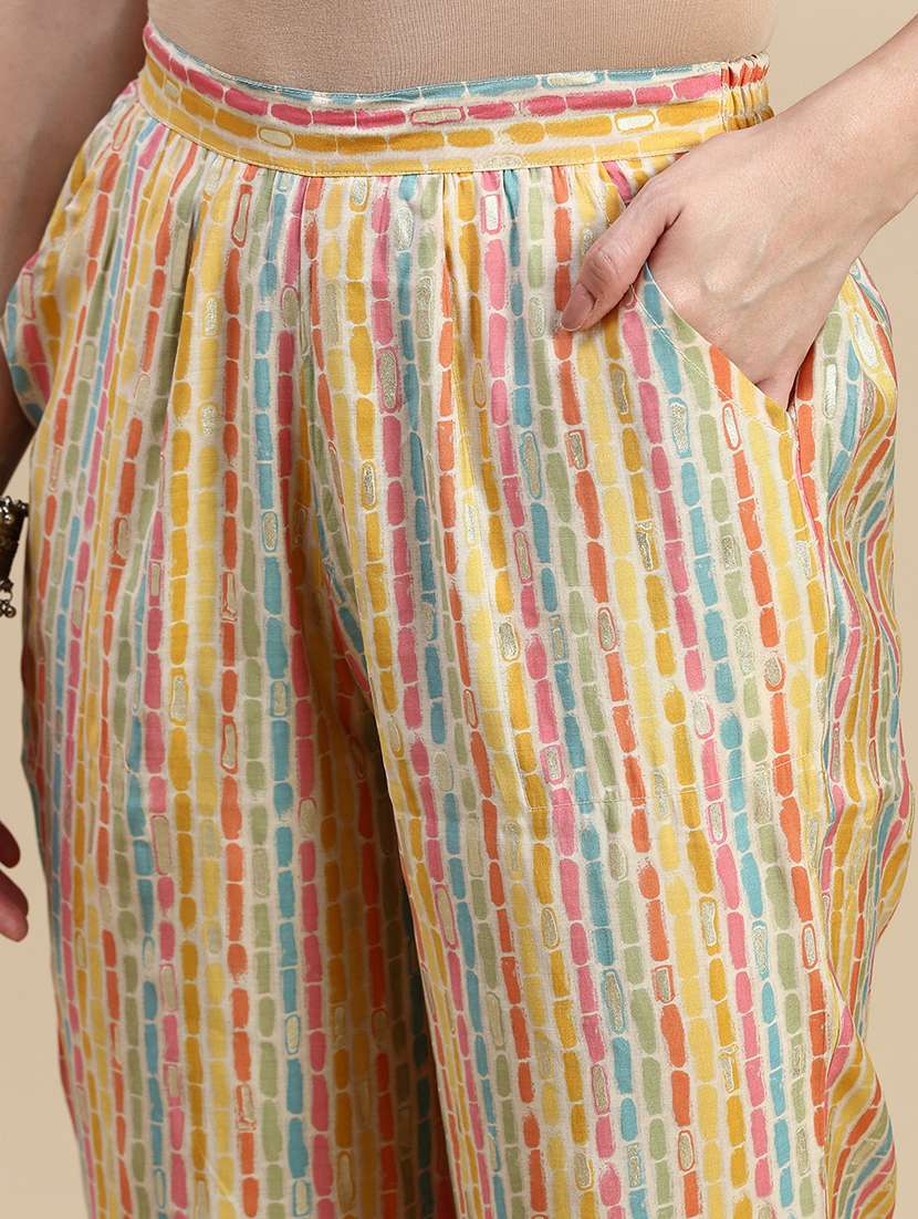 women multi color round neck kurta pant set - 21387707 -  Standard Image - 6