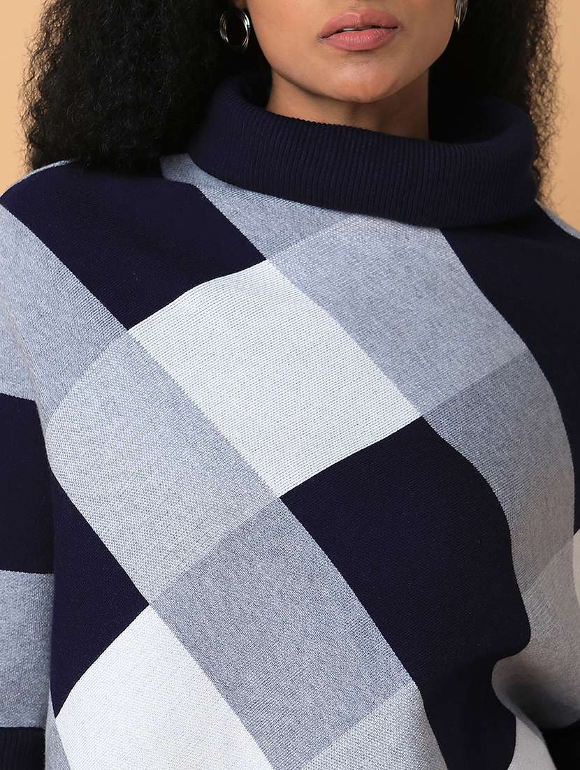 women turtle neck self-designed poncho - 21387729 - Standard Image - 6