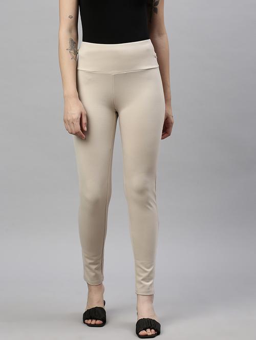 women solid high rise jegging - 21387760 - Standard Image - 0