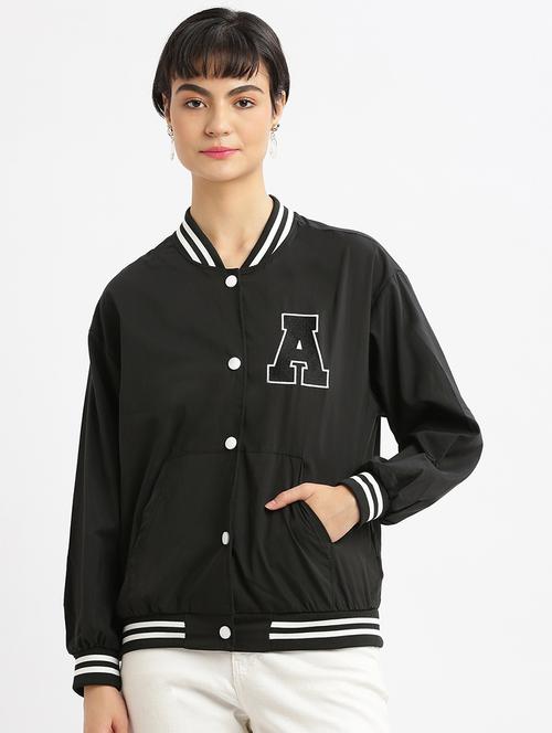 black varsity jacket - 21387769 - Standard Image - 0