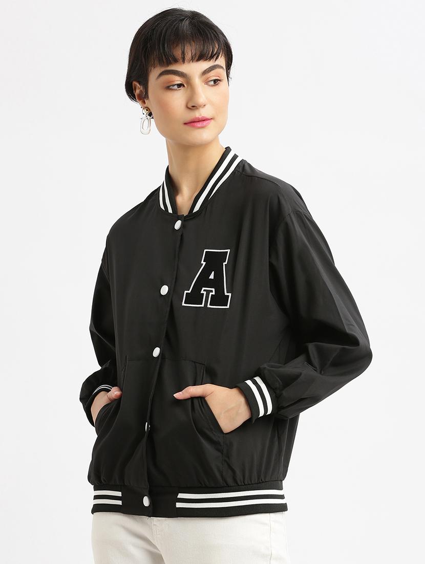 black varsity jacket - 21387769 - Standard Image - 1