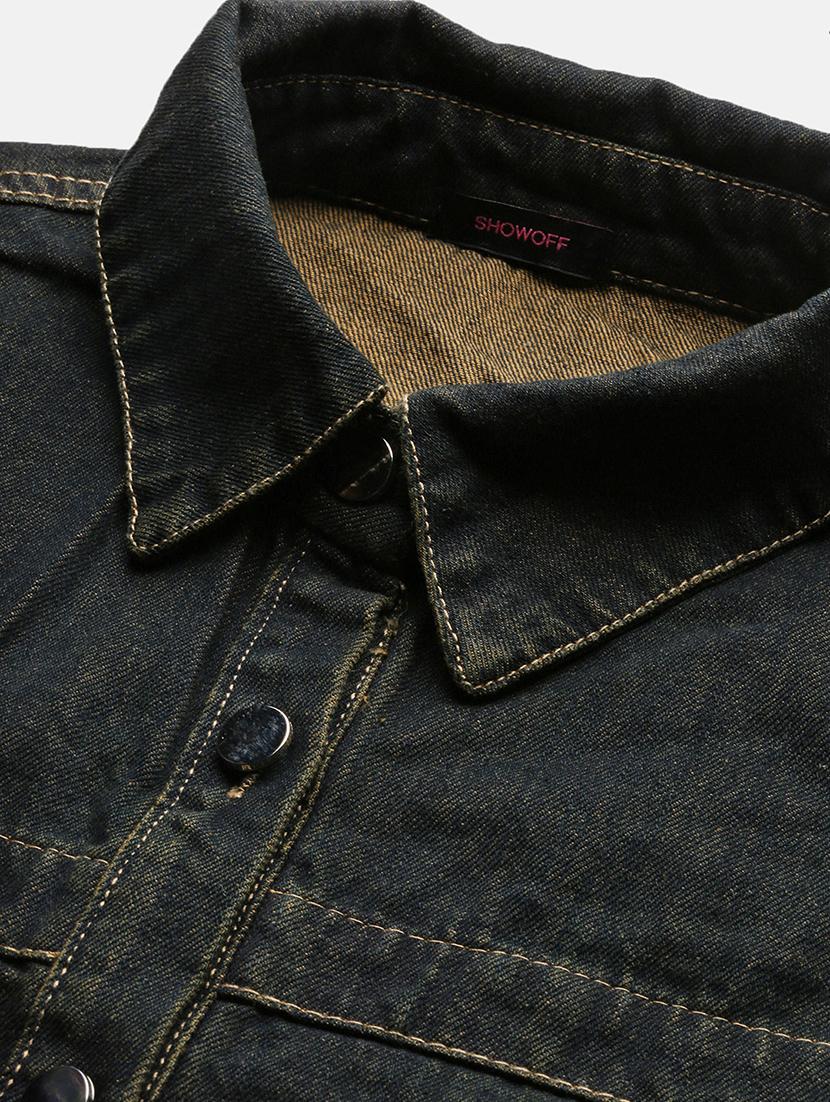 women black denim crop jacket - 21387778 - Standard Image - 6