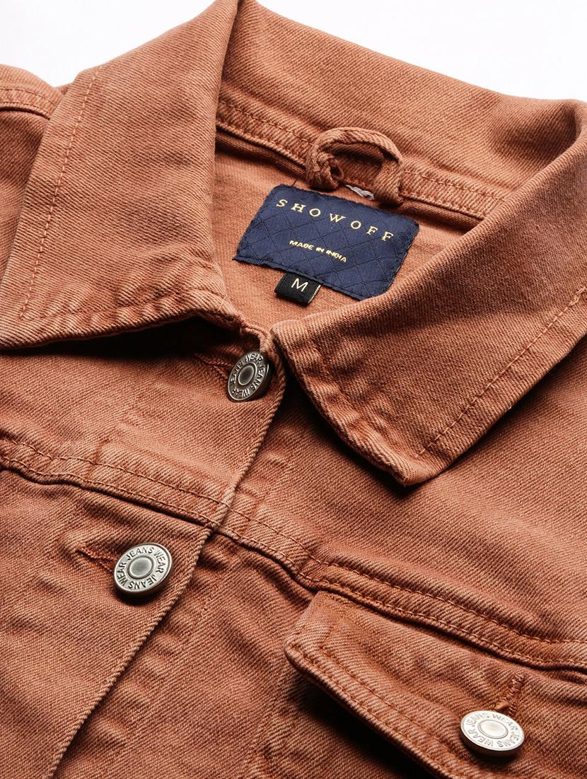 women long sleeve solid denim jacket - 21387788 - Standard Image - 6