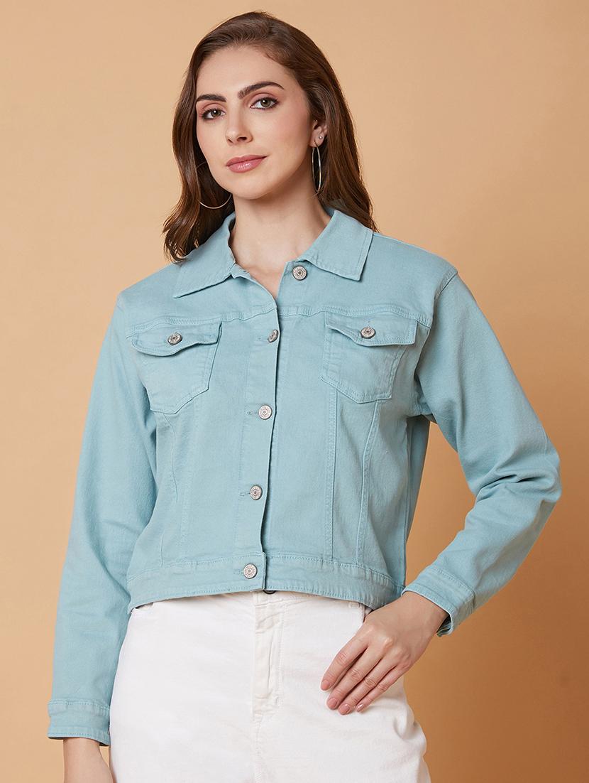 showoff women's light blue denim jacket - 21387790 - Zoom Image - 0