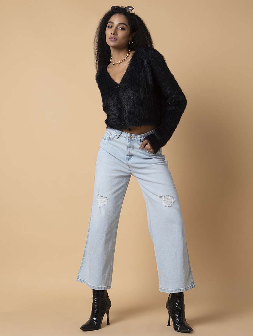 women black acrylic cardigan - 21387809 -  Standard Image - 4