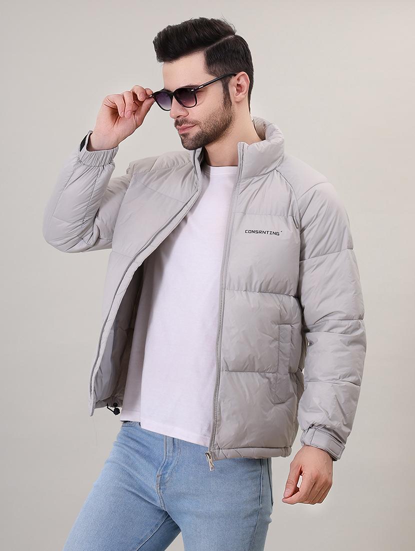 men solid bomber jacket - 21387975 - Standard Image - 1