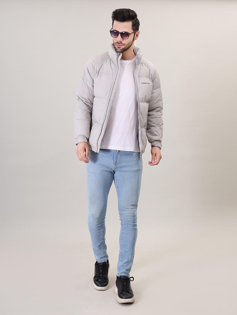 men solid bomber jacket - 21387975 - Standard Image - 4