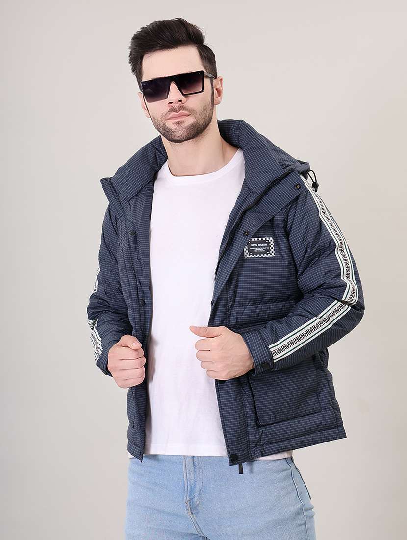 men checkered bomber jacket - 21387986 - Standard Image - 1