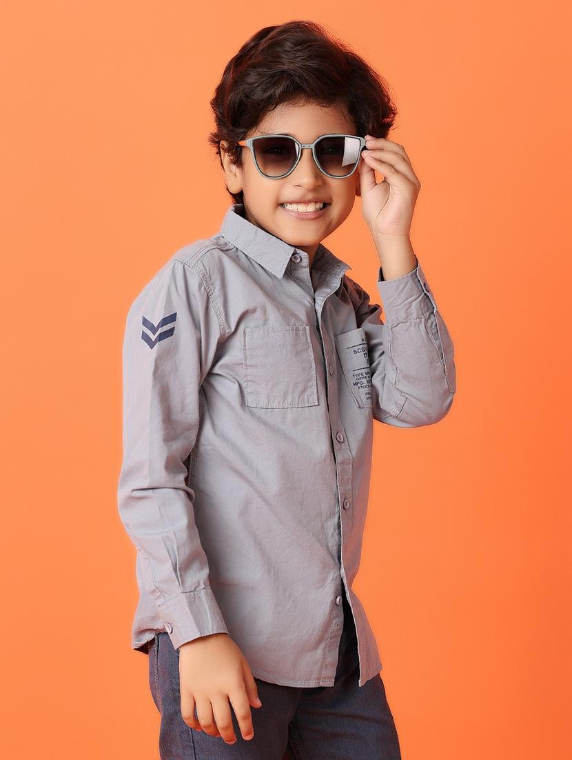 navy blue cotton shirt - 21388038 - Standard Image - 1