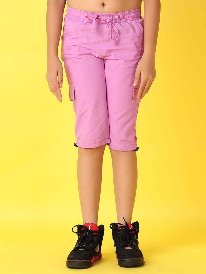 girls lavender solid three fourth - 21388061 -  Standard Image - 1