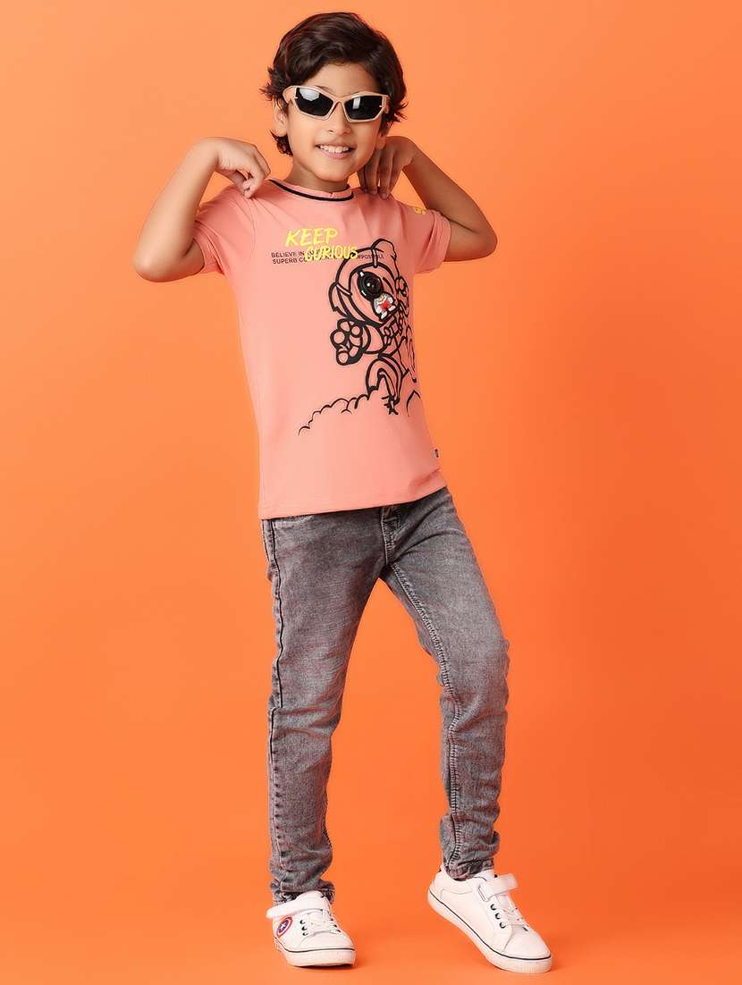 boys round neck graphic t-shirt - 21388099 - Standard Image - 4