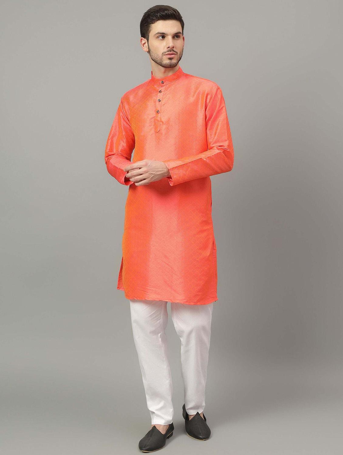 men self design jacquard long kurtas  - 21388367 -  Zoom Image - 0