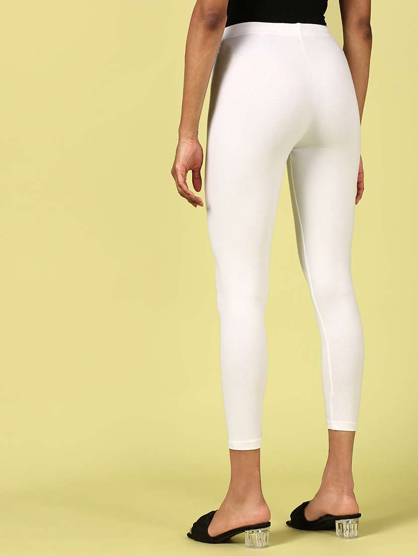 women ankle length solid set of 2 leggings - 21388421 - Standard Image - 4