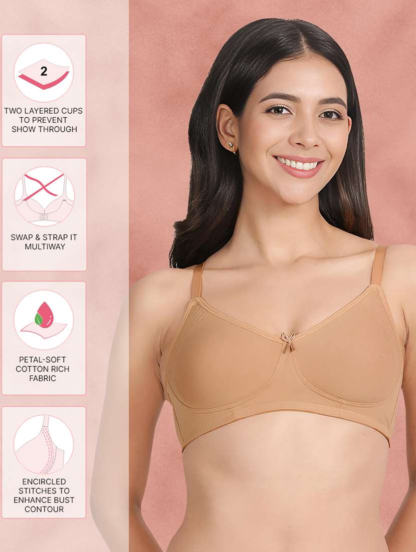 women pack of 2 solid t-shirt bra  - 21388470 -  Standard Image - 1