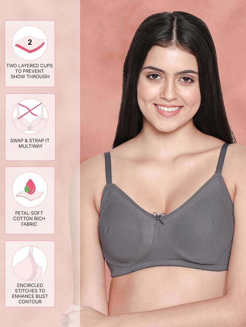 women pack of 2 solid t-shirt bra  - 21388471 -  Standard Image - 1