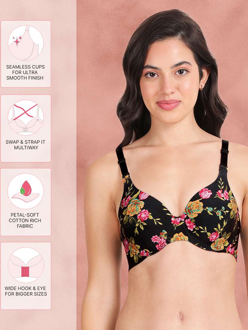 women pack of 2 t-shirt bra combo - 21388523 - Standard Image - 4