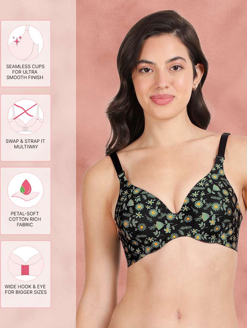 pack of 2 printed multi colored t-shirt bra - 21388549 -  Standard Image - 4