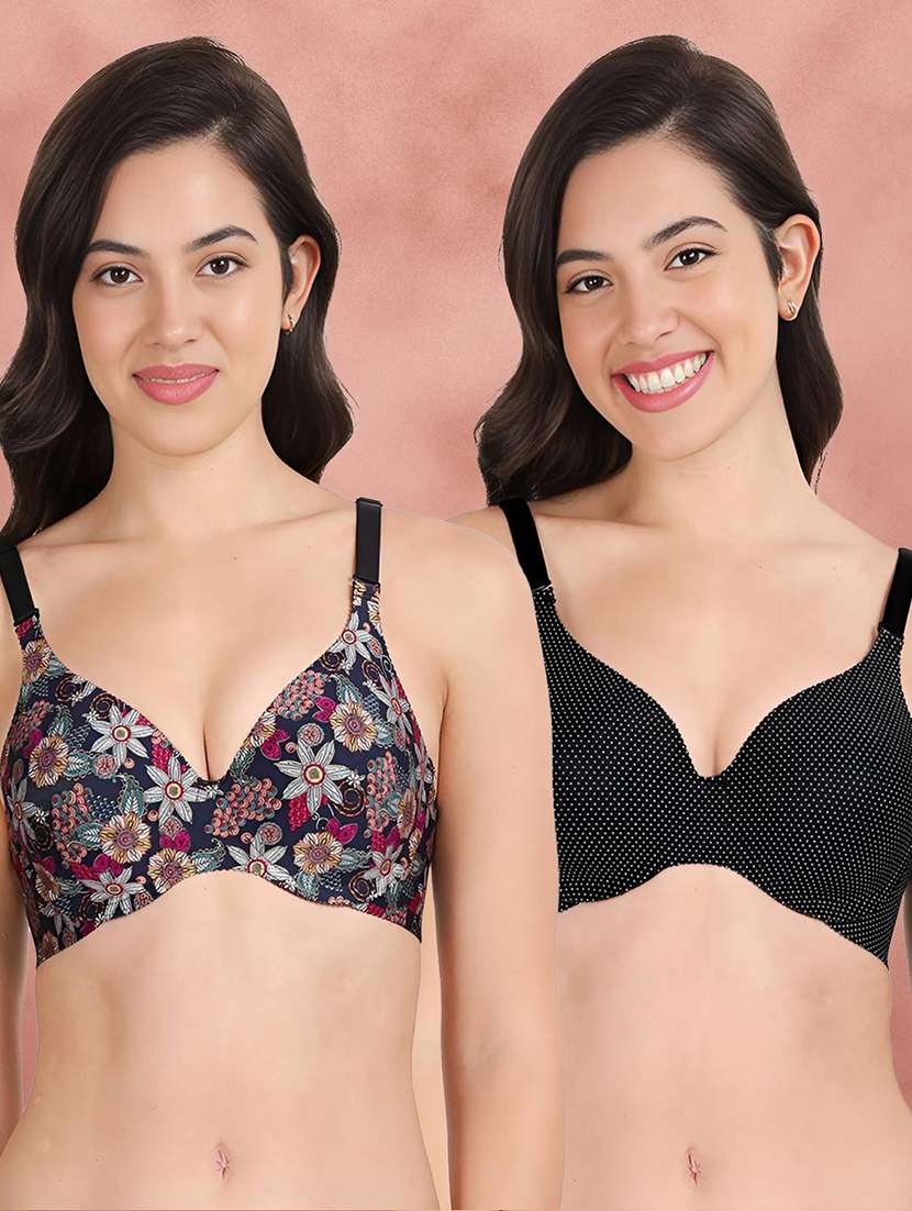 women pack of 2 t-shirt bra combo