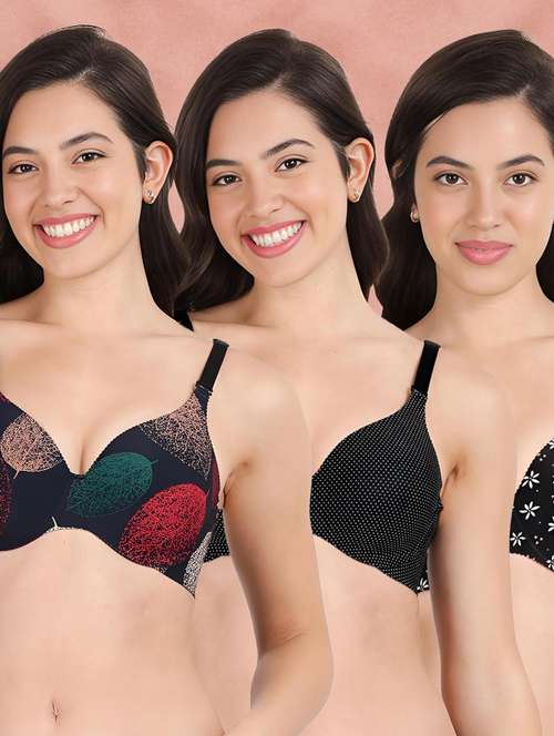 pack of 3 printed bra combos - 21388930 - Standard Image - 0