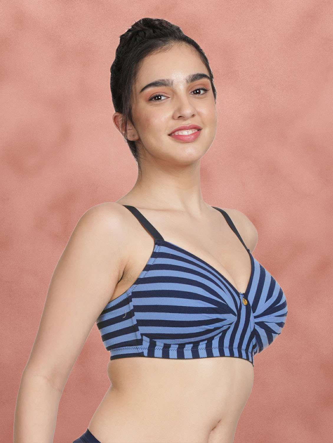 women striped regular bra - 21388969 -  Standard Image - 1