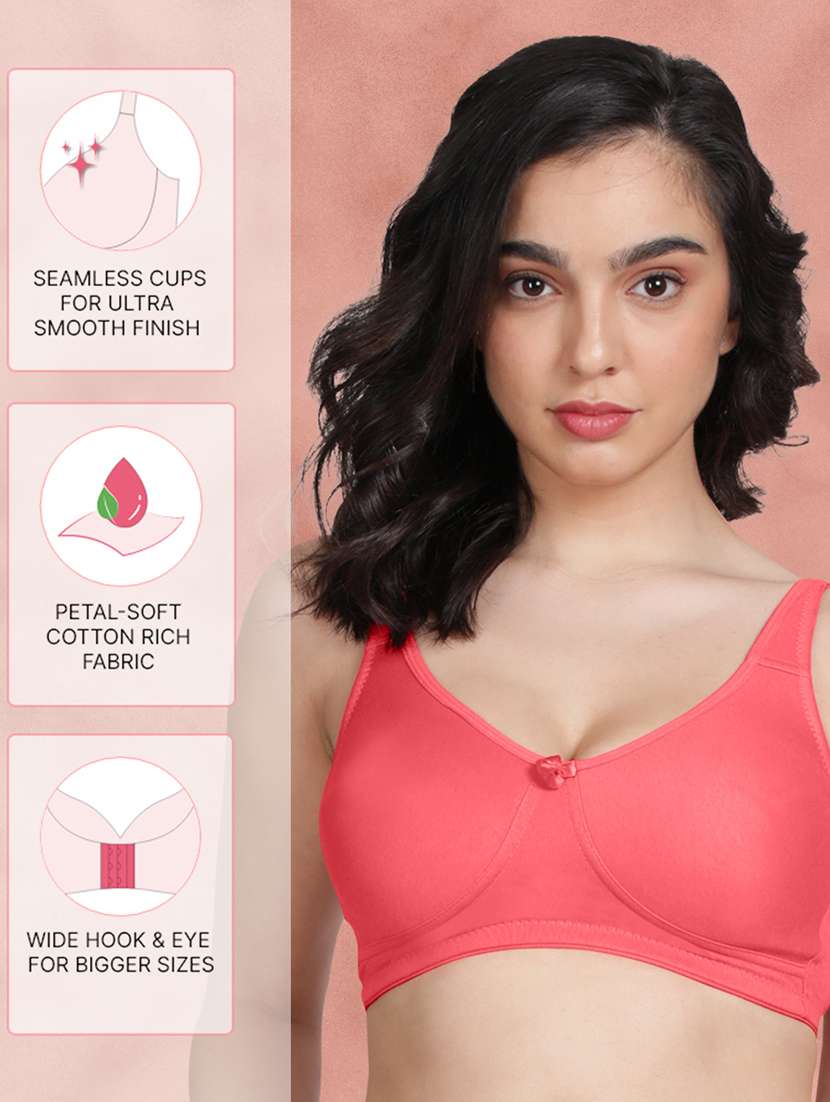 women pack of 2 solid t-shirt bra - 21388992 - Standard Image - 1