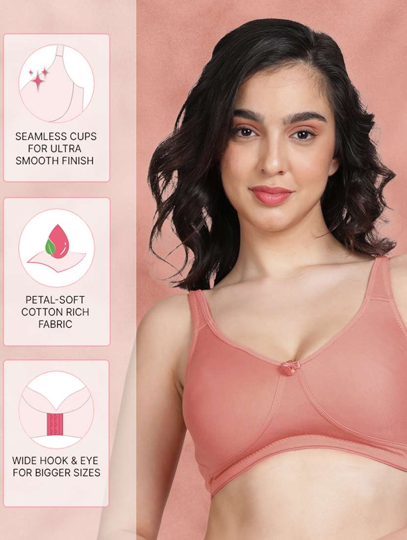 women pack of 2 solid regular bra  - 21388995 -  Standard Image - 1