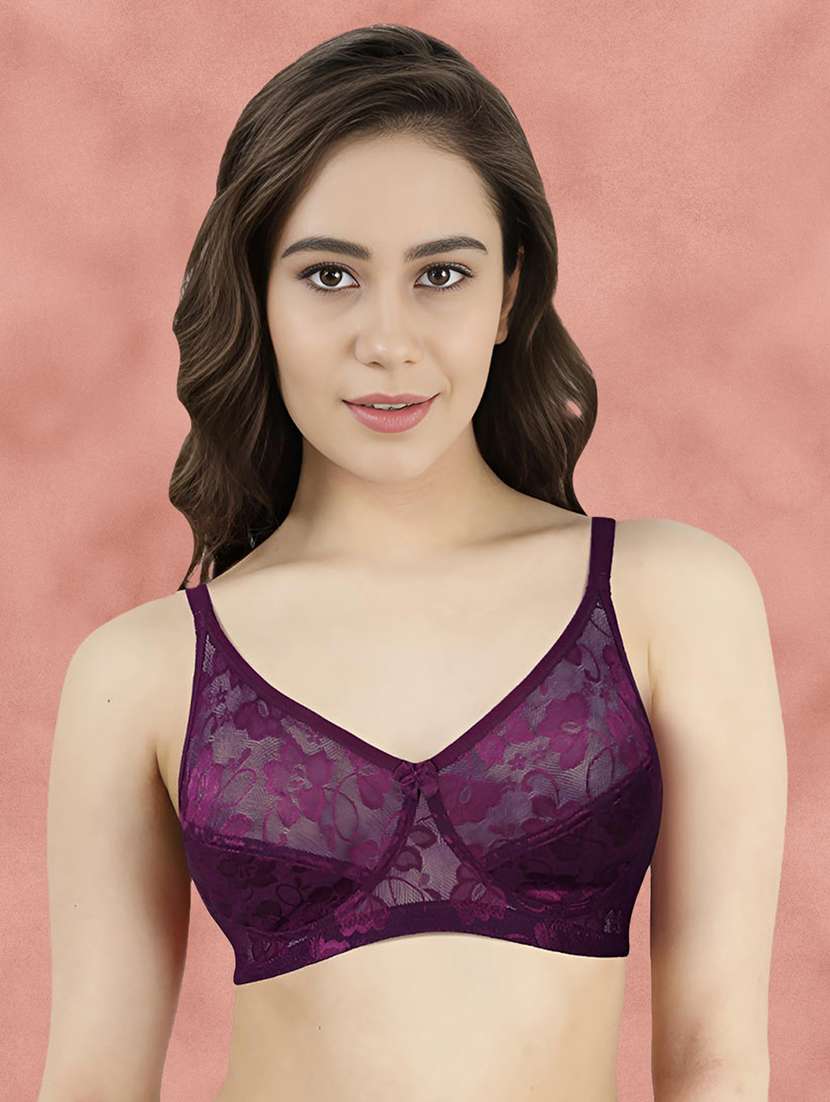 pack of 2 self design bras - 21389002 - Standard Image - 1
