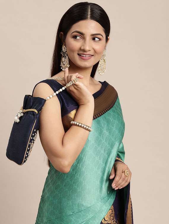 women self desig dharmavaram saree with blouse - 21389318 -  Standard Image - 4