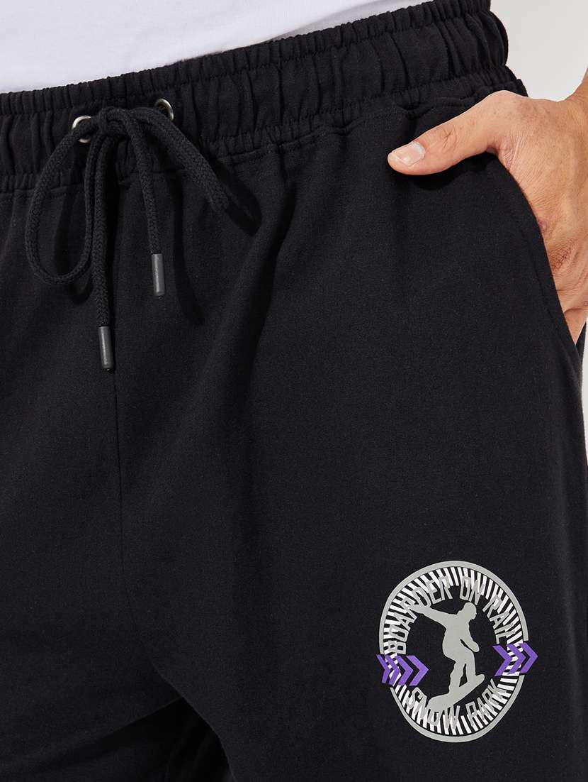 men black cotton joggers - 21389714 - Standard Image - 4