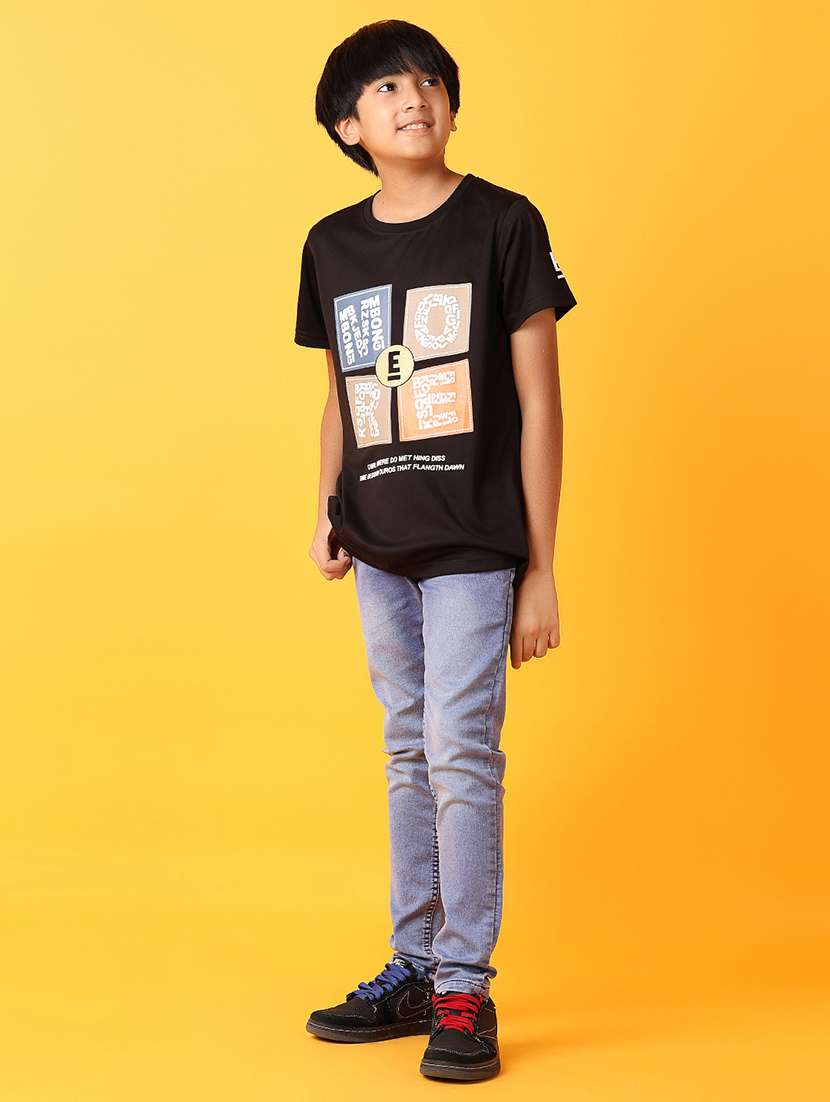 boys graphic print round neck t-shirts - 21389805 -  Standard Image - 4