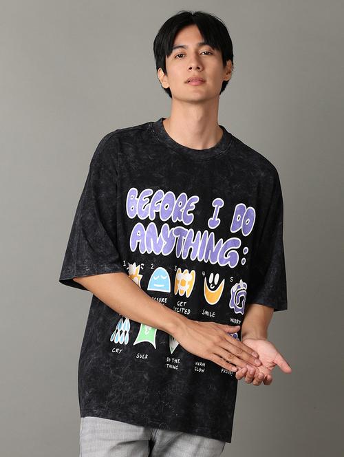 men crew neck front print t-shirt - 21389830 -  Standard Image - 0