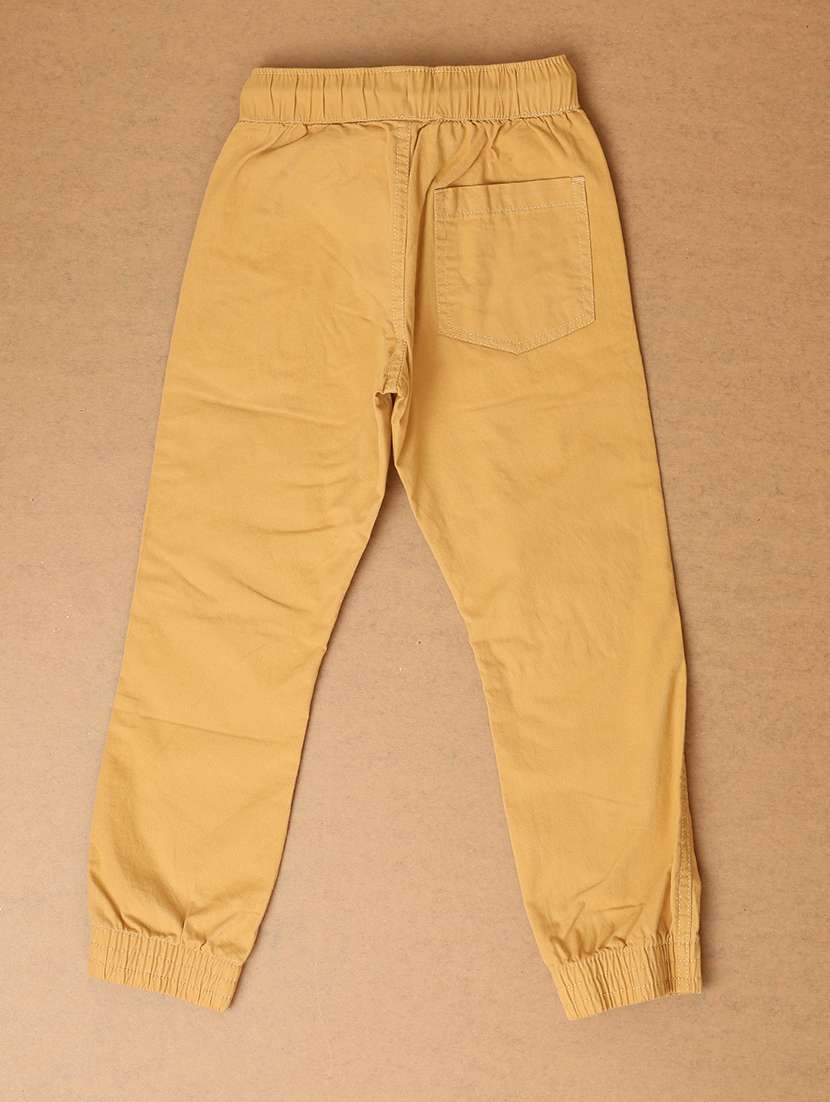 boys khaki solid joggers - 21389839 - Standard Image - 1