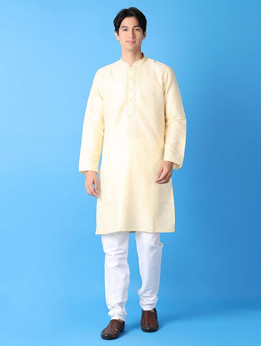 men printed kurta pyjama ethnic wear set - 21389845 -  Standard Image - 1