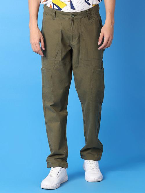 men solid regular fit chinos casual trouser - 21389865 -  Standard Image - 0