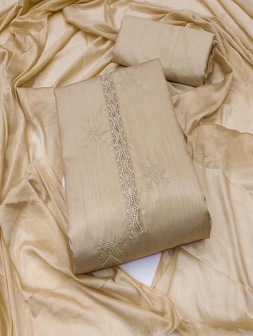 women embroidered unstitched suit set - 21390502 -  Standard Image - 0