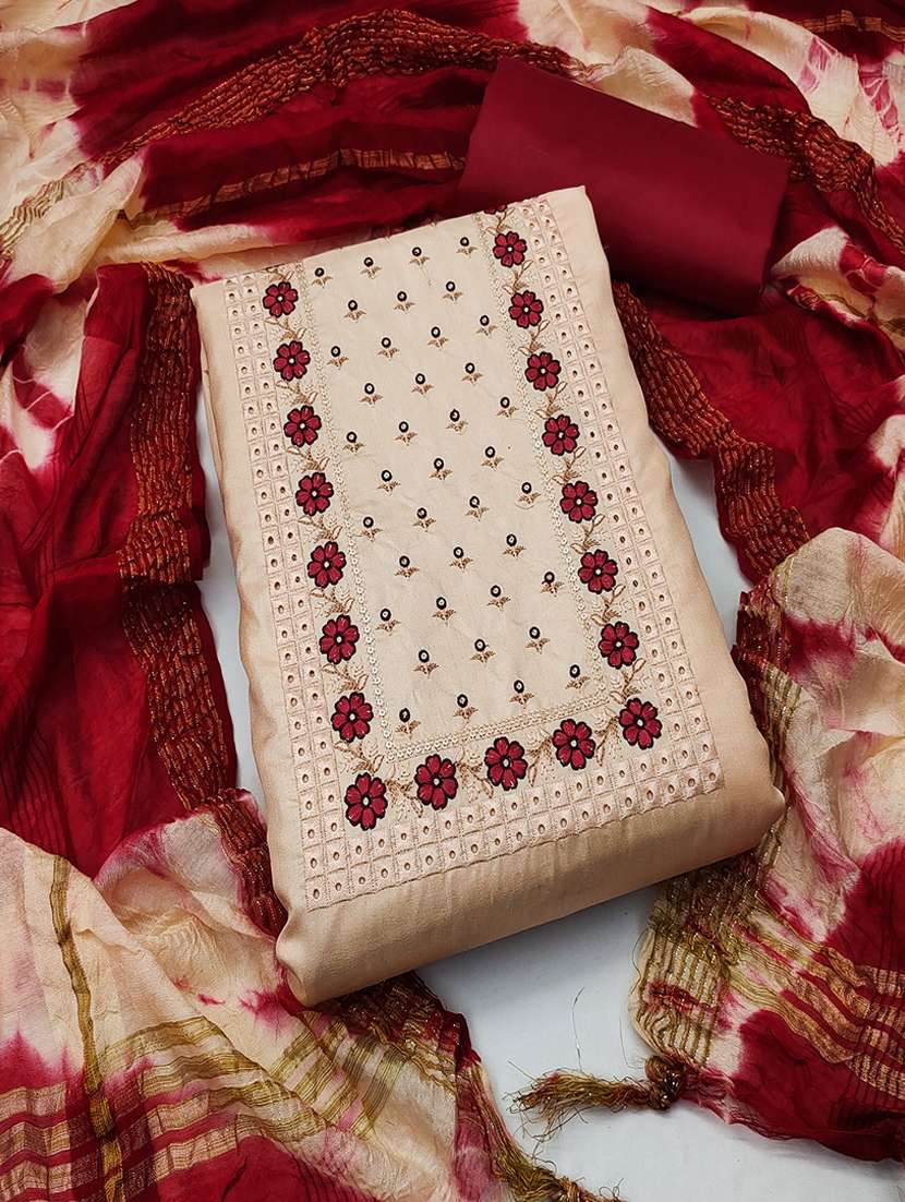 women embroidered unstitched suits