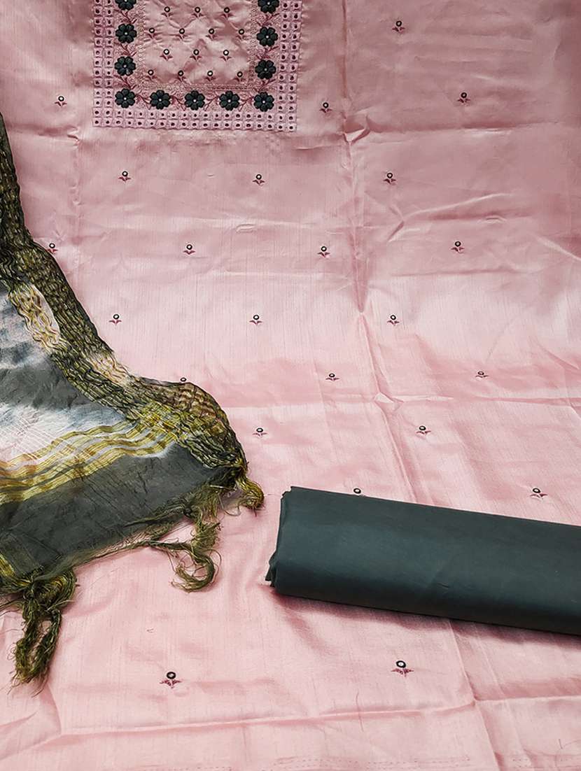 women embroidered unstitched suits - 21390513 -  Standard Image - 1