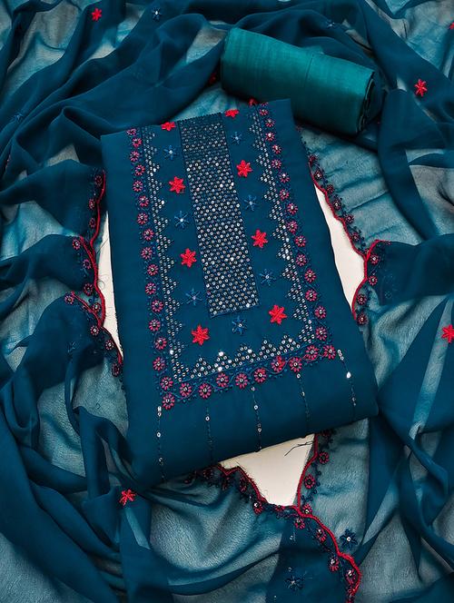 women embroidered unstitched suits - 21390518 - Standard Image - 0