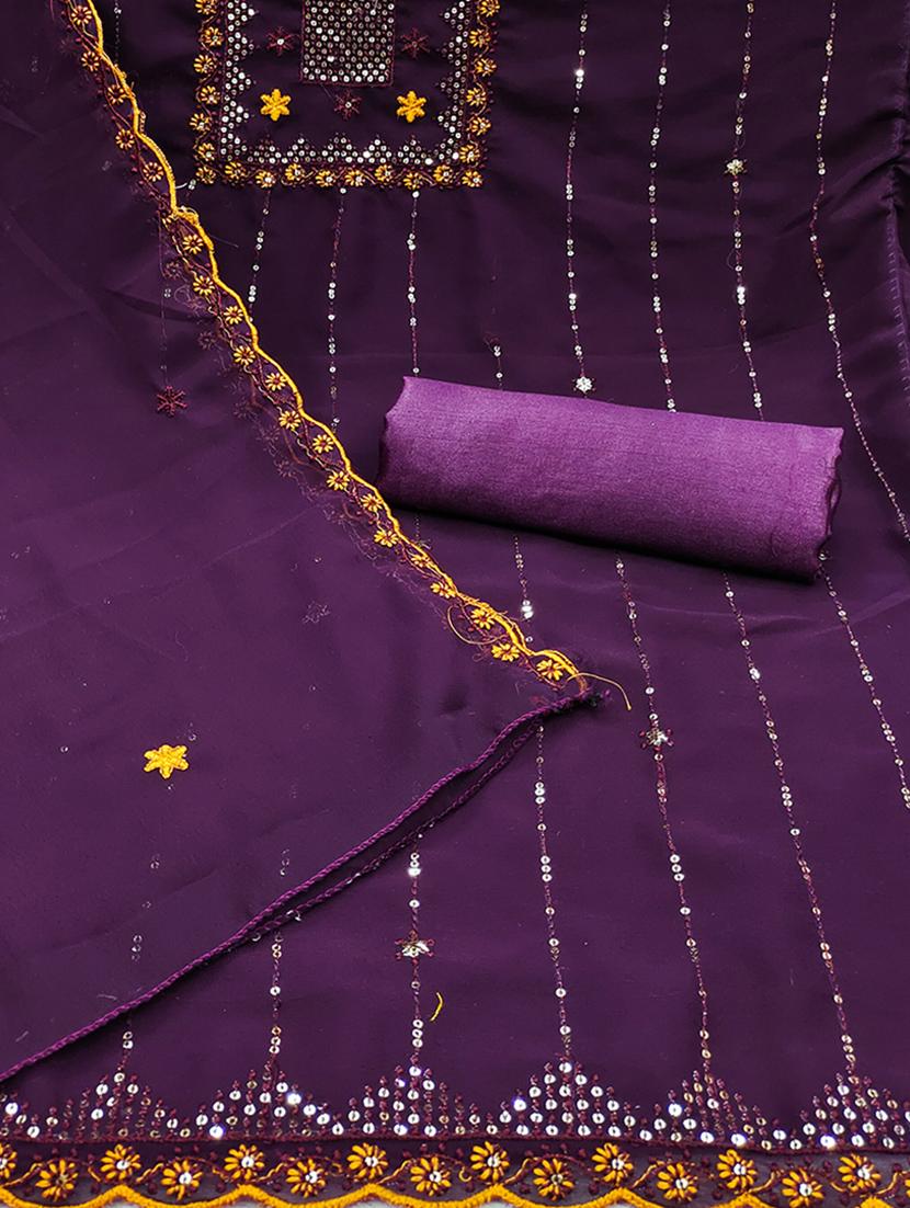 women embroidered unstitched suits - 21390520 -  Standard Image - 1