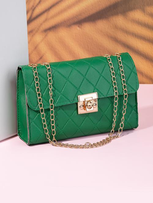 women green pu sling bag - 21390817 -  Standard Image - 0